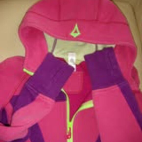 Ivivva Girl by Lululemon 🍋 Zip Up Scuba Hoodie/Jacket Thumbholes Size 12 - Picture 3 of 5